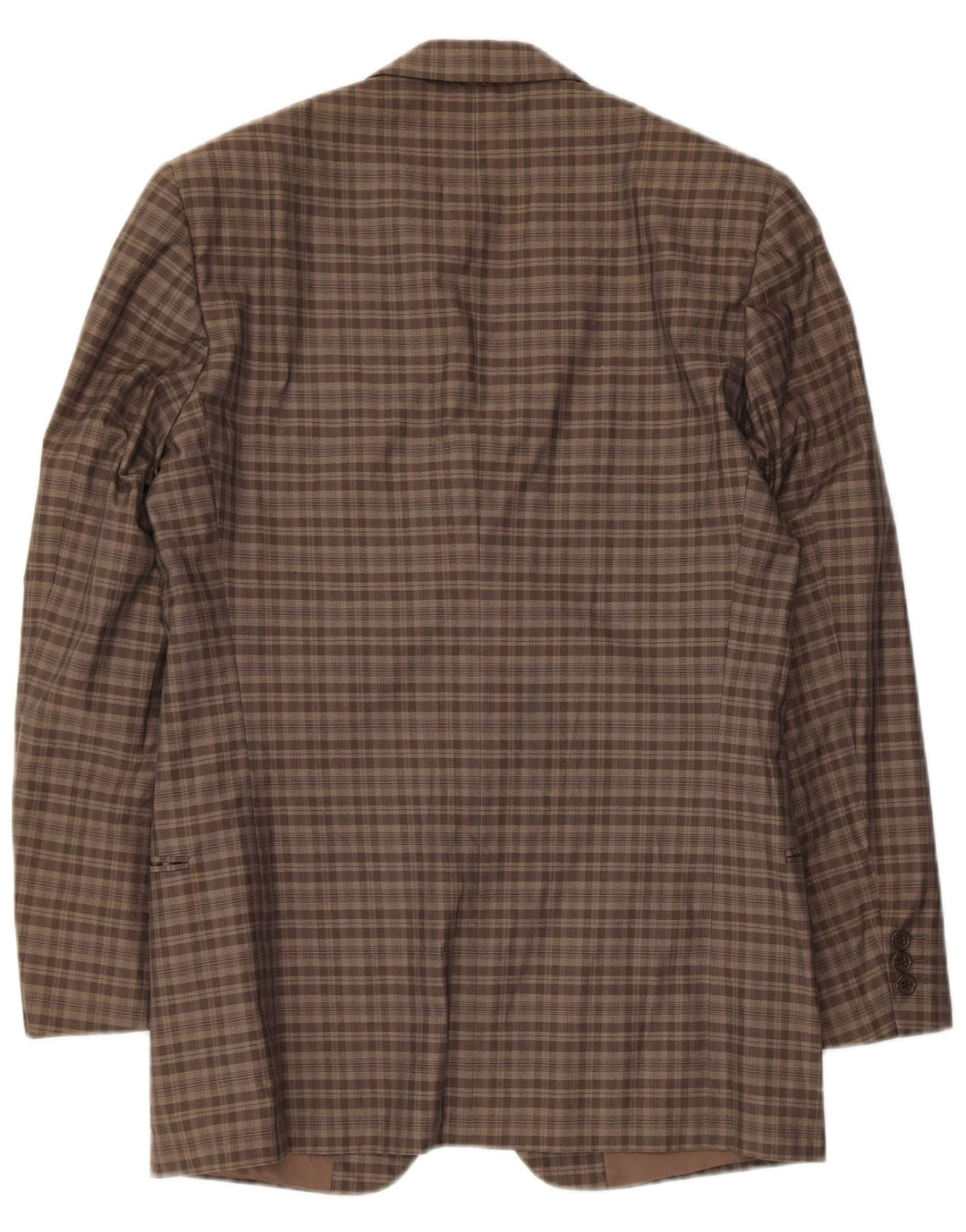 Giorgio Armani Herren 2-Knopf-Blazerjacke UK 34 XS Braun kariert