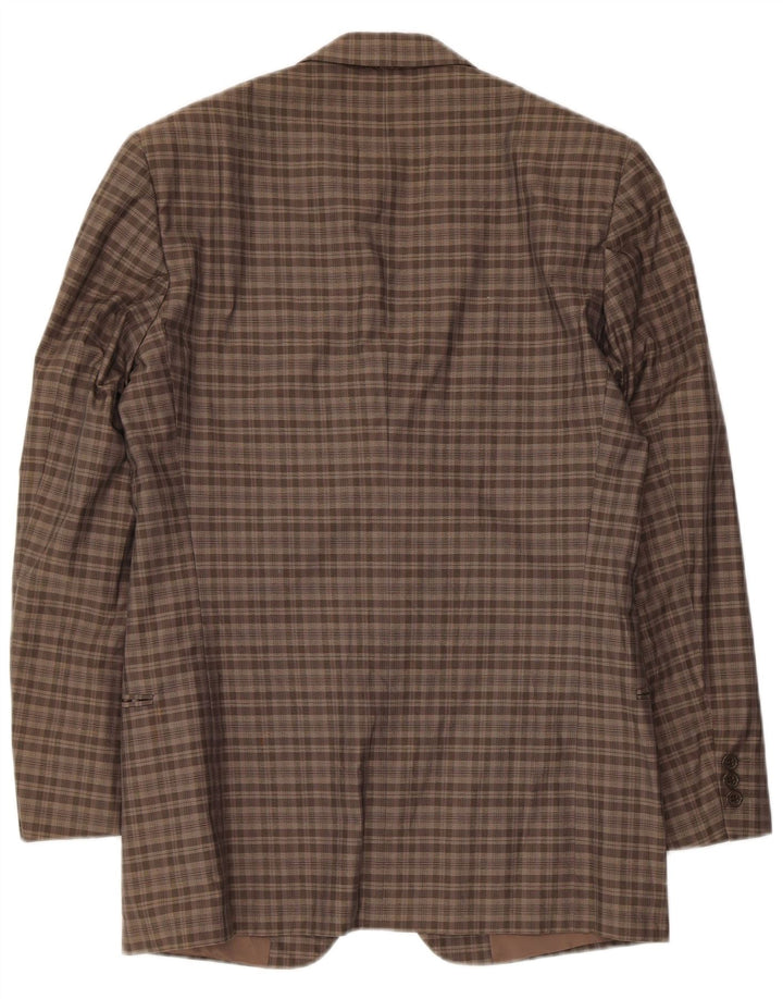 Giorgio Armani Herren 2-Knopf-Blazerjacke UK 34 XS Braun kariert