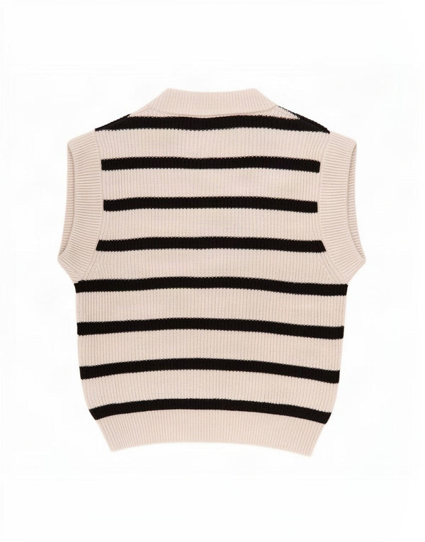 Zara Damen-Oversize-Weste-Tanktop UK 10 Small Grau gestreift