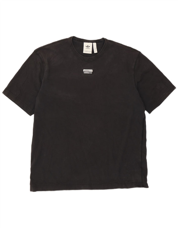 Adidas Herren Graphic Regular Fit T-Shirt Top Large Schwarz Baumwolle