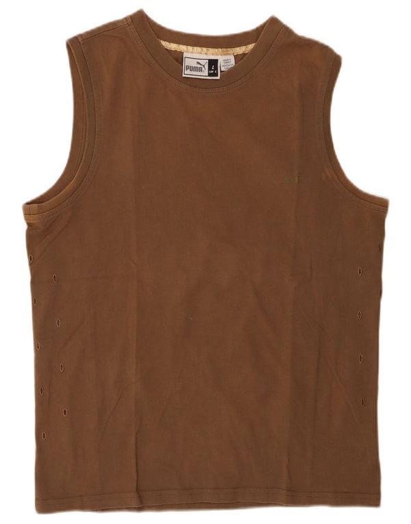 Puma Damen Weste Top UK 16 Large Braun