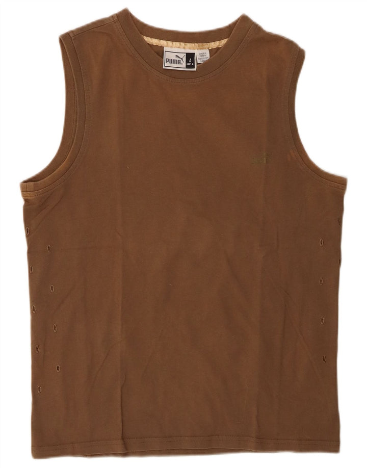 Puma Damen Weste Top UK 16 Large Braun