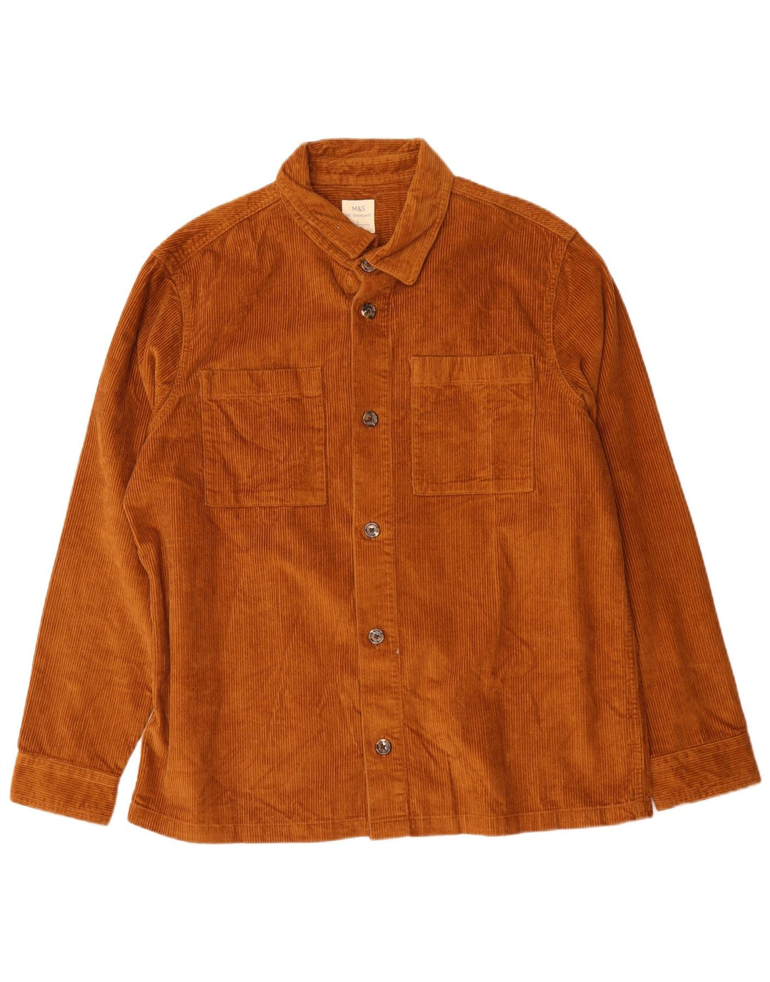Marks & Spencer Herren-Overshirt aus Cord, Größe L, braun, Baumwolle
