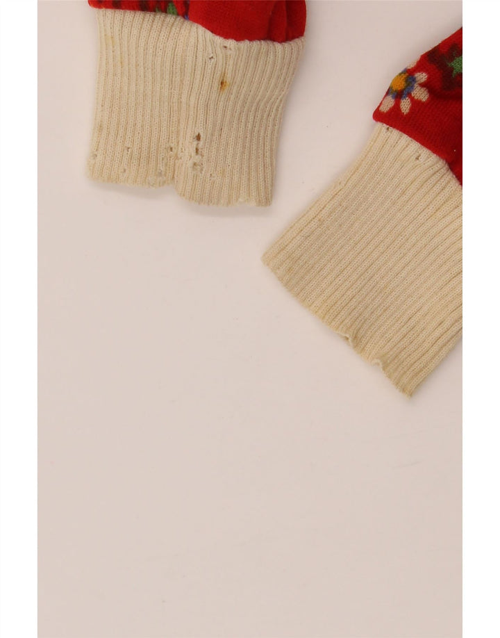 LUISA SPAGNOLI Damen Crop Cardigan Pullover UK 10 Small Red Floral