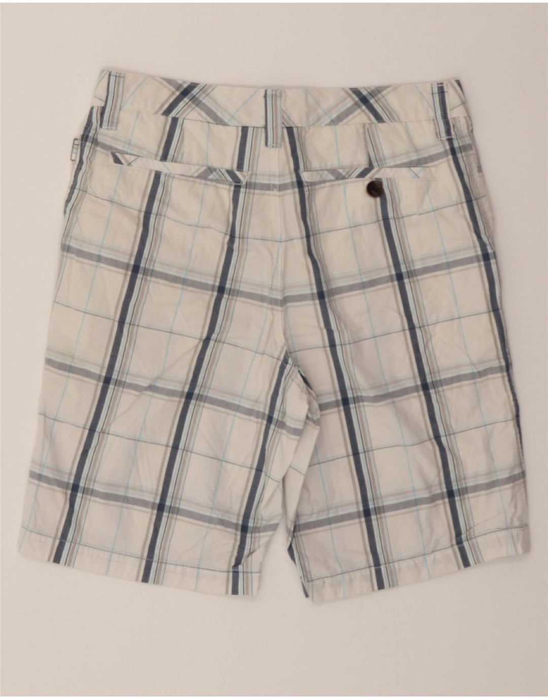QUIKSILVER Mens Chino Shorts W30 Medium White Check Cotton Vintage Quiksilver and Second-Hand Quiksilver from Messina Hembry 
