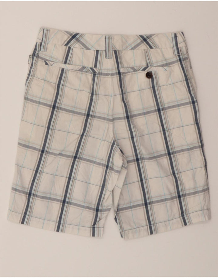 QUIKSILVER Mens Chino Shorts W30 Medium White Check Cotton Vintage Quiksilver and Second-Hand Quiksilver from Messina Hembry 