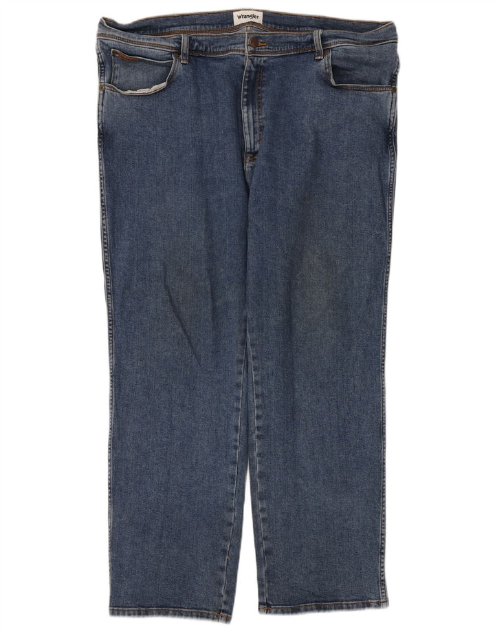 Wrangler Herren Texas Straight Jeans W44 L30 Blaue Baumwolle