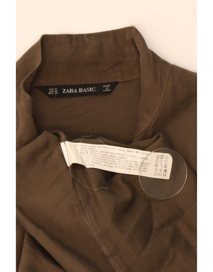 Zara Damen Utility Jacke UK 14 Medium Khaki Viskose