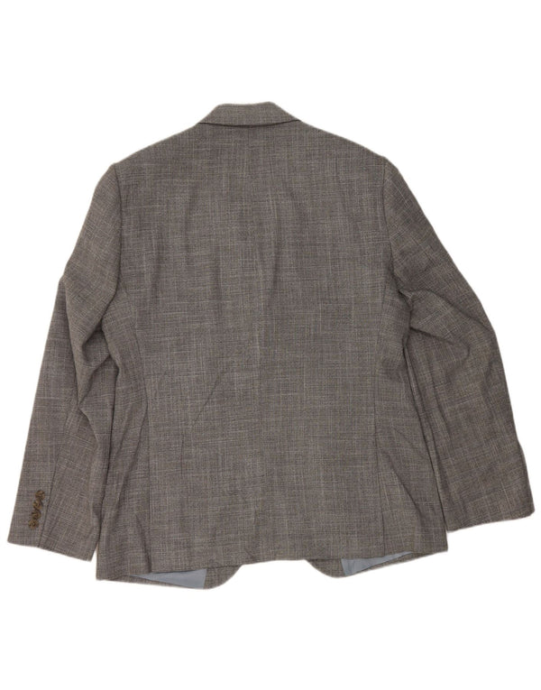 Marks & Spencer Herren-Blazer mit maßgeschneiderter Passform, UK 40, mittelgrau kariert