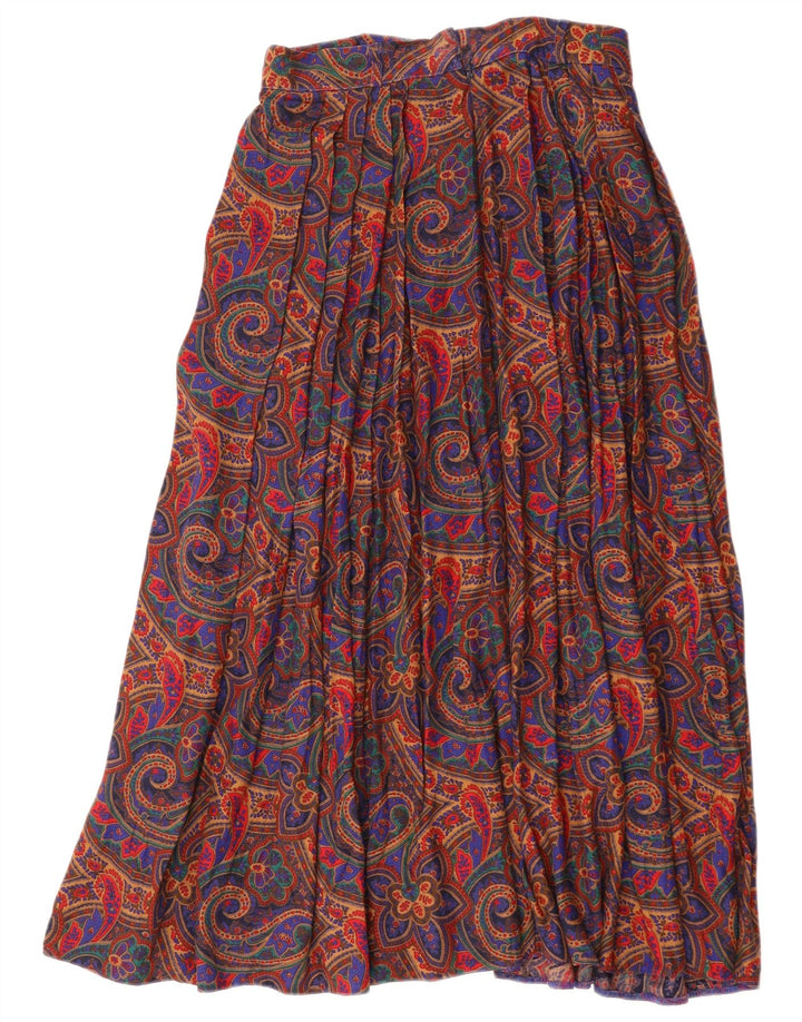 St Michael Damen Faltenrock UK 12 Medium W26 Mehrfarbig Paisley