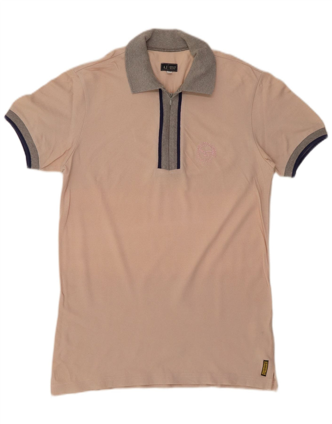 ARMANI JEANS Herren Poloshirt Mittelrosa Baumwolle