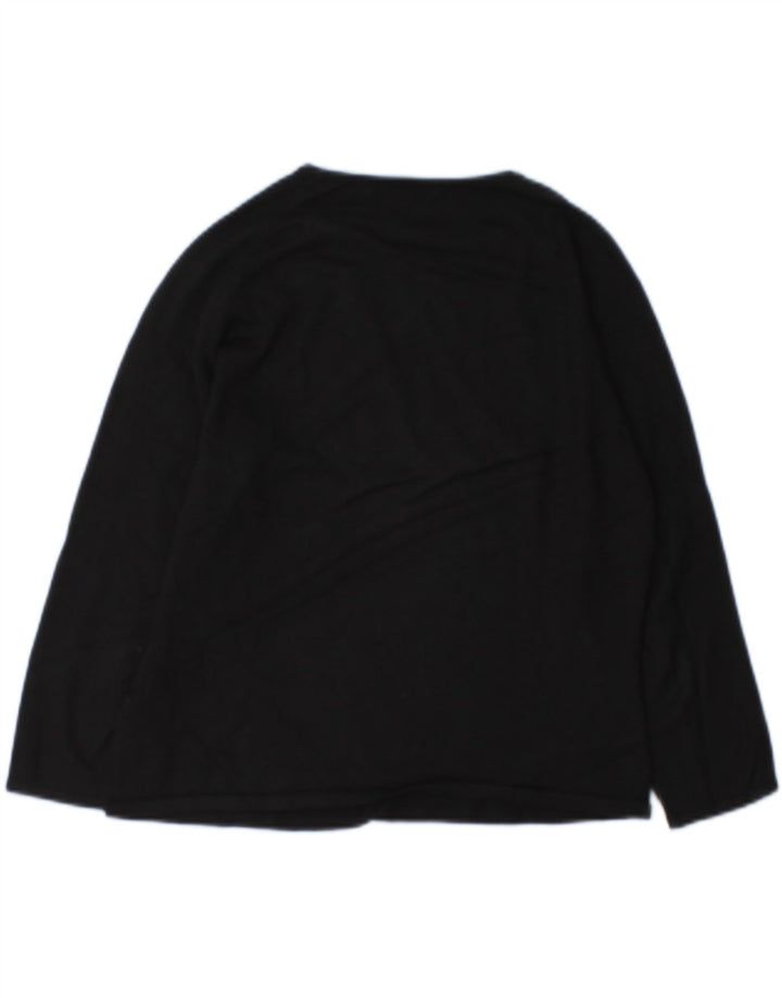 Marks & Spencer Damen Crop Pullover mit U-Boot-Ausschnitt, UK 14, Mittelschwarz
