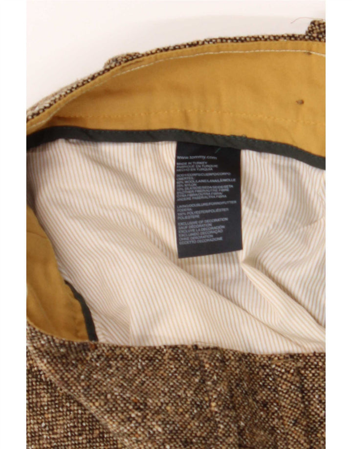 Tommy Hilfiger Damen-Freizeitshorts US 6 Medium W30 braun gefleckte Wolle