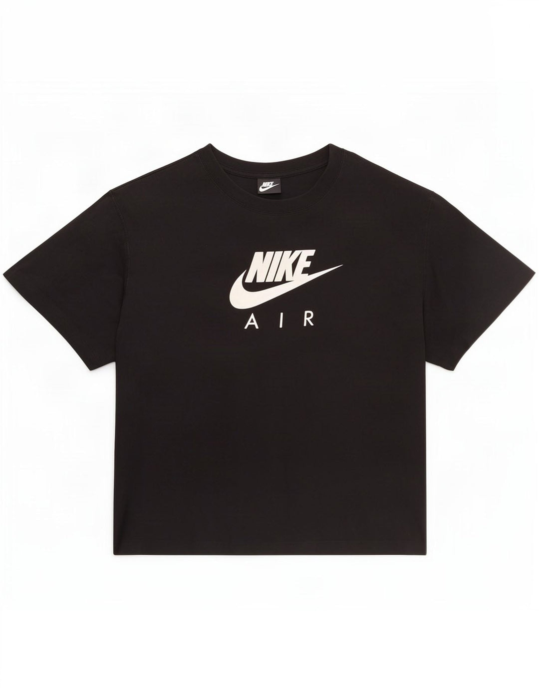 Nike Womens Graphic T-Shirt Top UK 14 Mittelschwarze Baumwolle