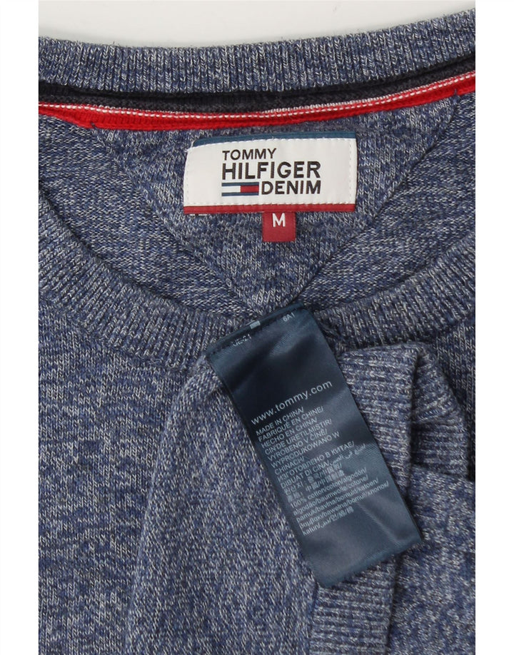 Tommy Hilfiger Herren-Pullover mit Rundhalsausschnitt, mittleres Marineblau meliert