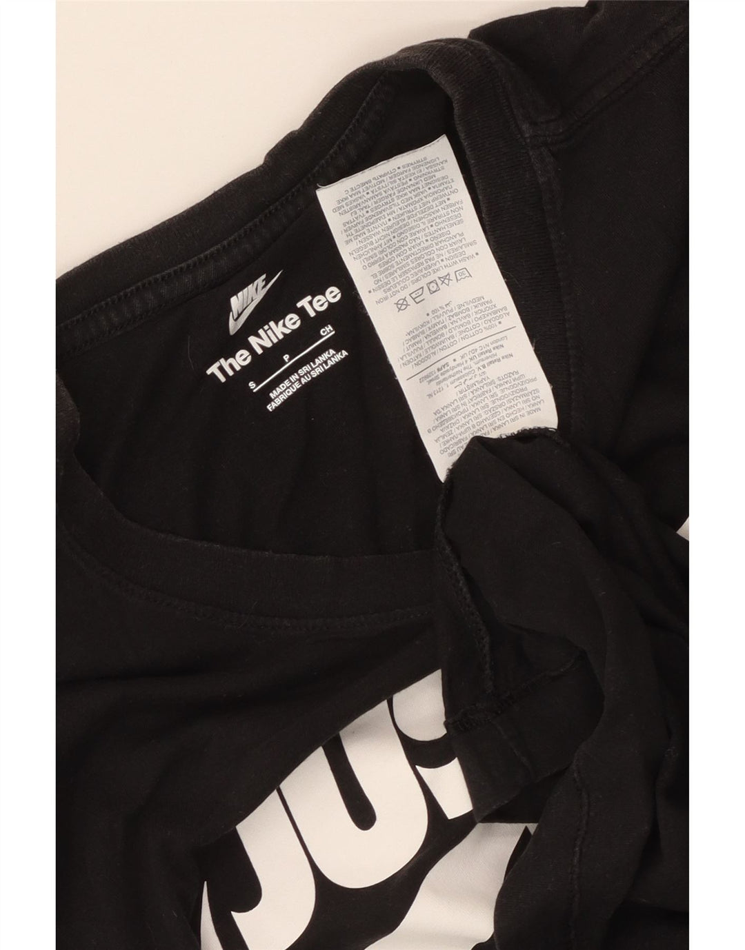 Nike Herren-T-Shirt mit Grafik, Größe S, schwarze Baumwolle