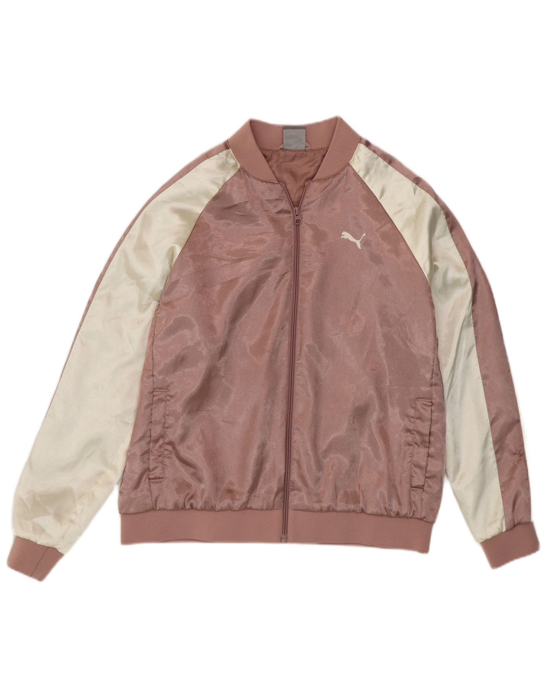 Puma Womens Graphic Trainingsanzug Top Jacke UK 12 Mittelrosa Polyester