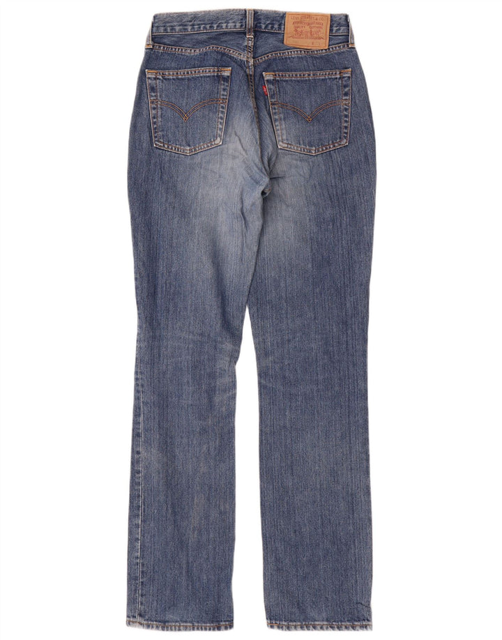 Levi's Damen 595 Straight Jeans W31 L34 Blaue Baumwolle