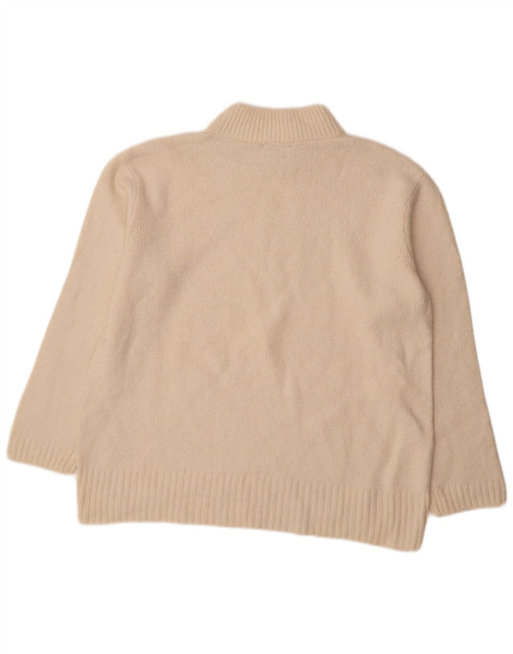 Massimo Dutti Damen-Pullover mit Rollkragen, Gr. 40, Größe L, gebrochenes Weiß