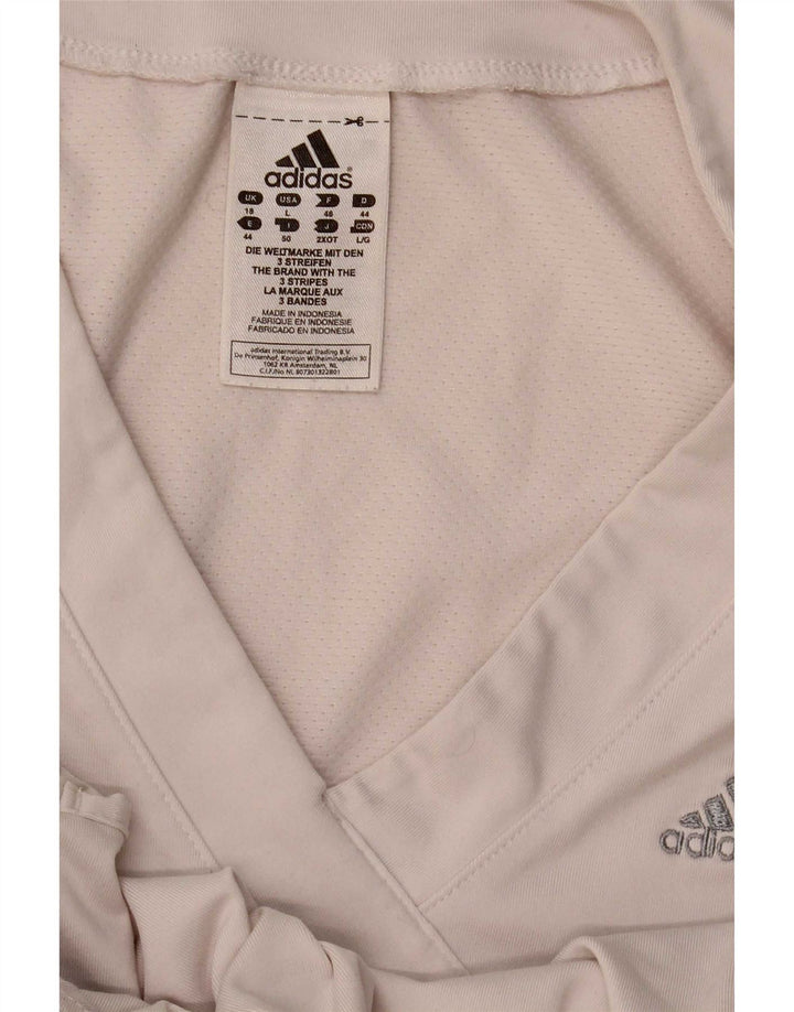 Adidas Damen Climalite Weste Top UK 18 XL Weiß