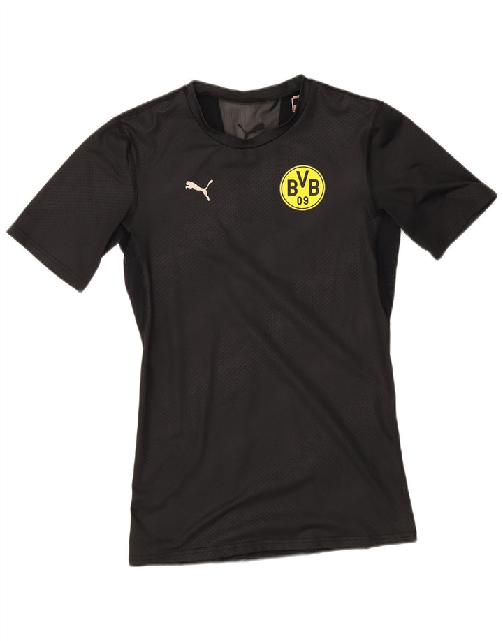 Puma Herren BVB Dortmund Grafik T-Shirt Top Medium Schwarz