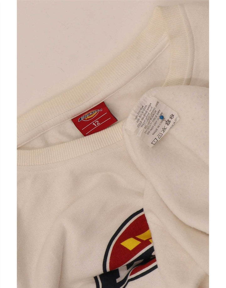 Dickies Jungen-Sweatshirt mit Grafik, 11–12 Jahre, weiße Baumwolle