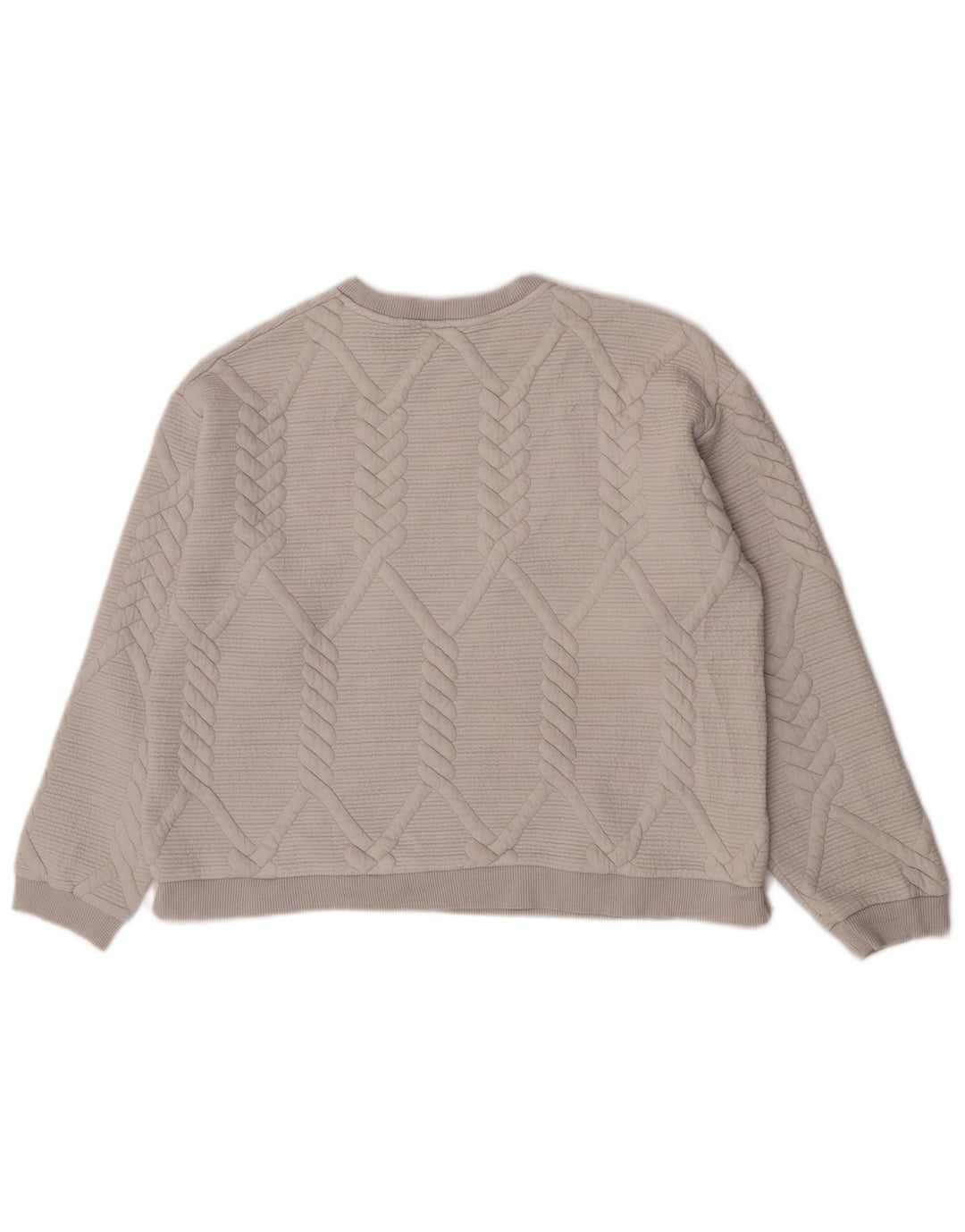 Zara Damen Sweatshirt Pullover UK 16 Large Grau Polyester