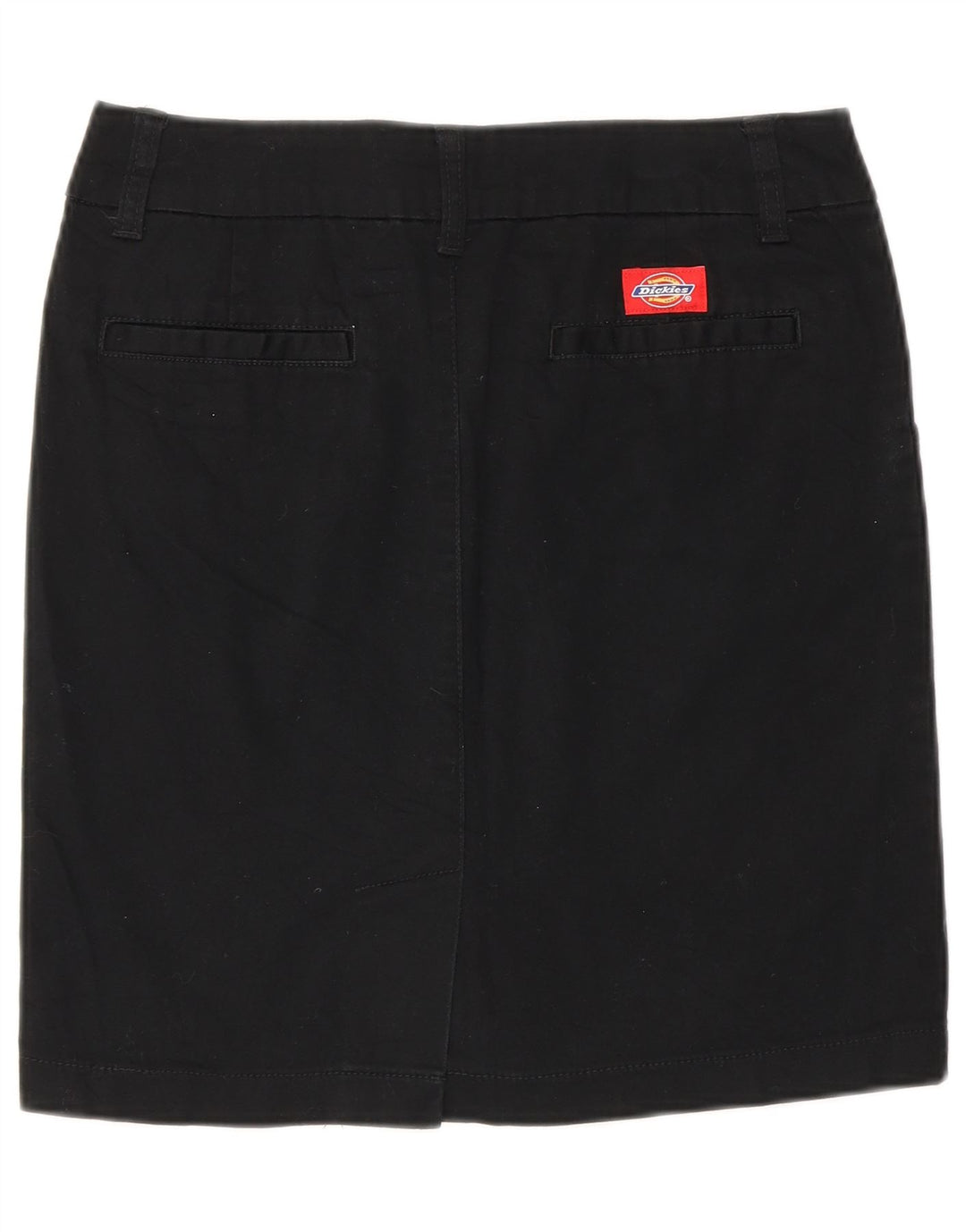 Dickies Damen gerader Rock US 5 Small W28 schwarze Baumwolle