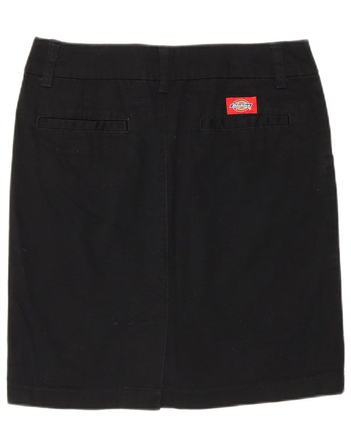 Dickies Damen gerader Rock US 5 Small W28 schwarze Baumwolle
