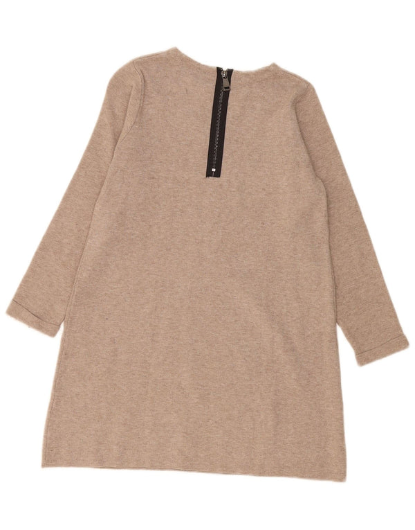 Zara Langarm-Pulloverkleid für Mädchen, 9–10 Jahre, Beige