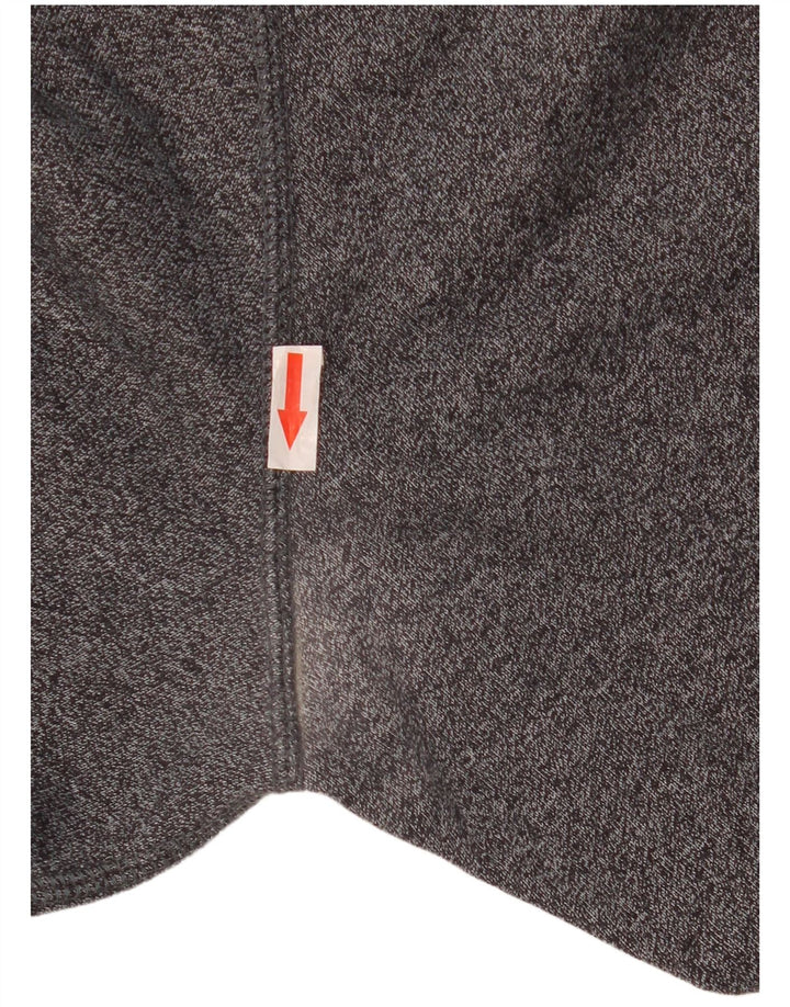 Nike Herren-Sweatshirt-Pullover aus mittelgrauer Baumwolle