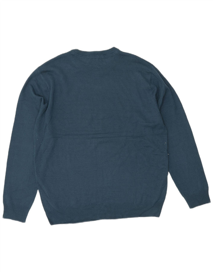 Pierre Cardin Herren-Pullover mit Rundhalsausschnitt, groß, Marineblau, Acryl