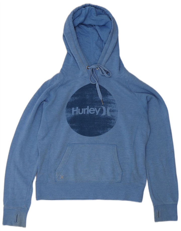 HURLEY Damen-Kapuzenpullover mit Grafik, UK 14, Mittelblau