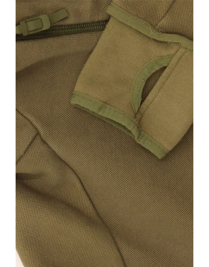 ADIDAS Herren Kapuzenpullover mit grafischem Reißverschluss, groß, Khaki