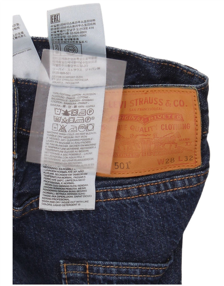 Levi's Herren 501 Straight Jeans W28 L32 Blaue Baumwolle