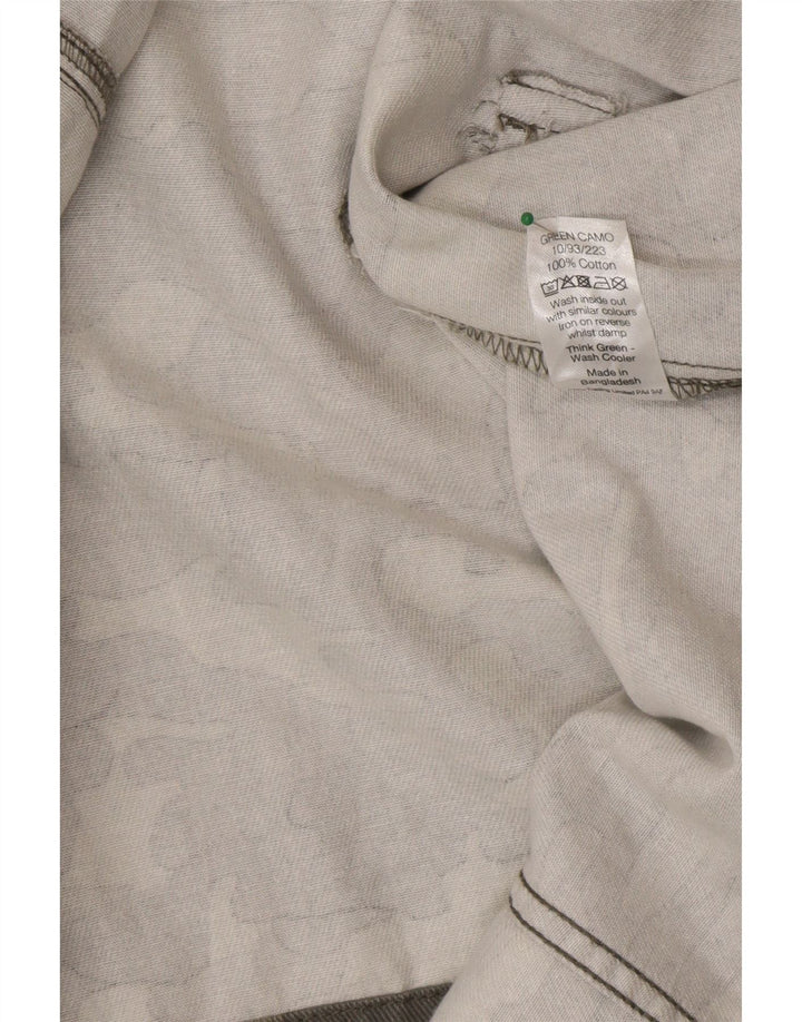M&Co Damen Militärjacke UK 12 Mittelgrüne Camouflage-Baumwolle