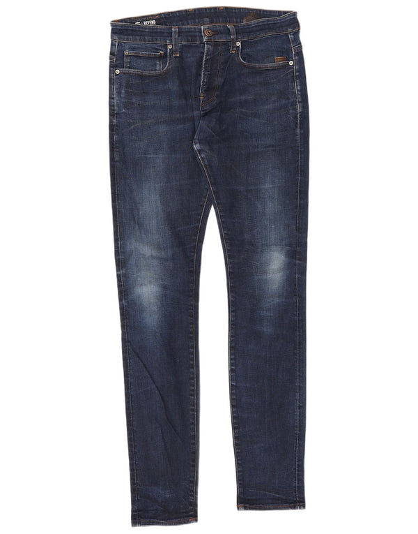 G-Star Herren Revend Skinny Jeans W34 L36 Blaue Baumwolle