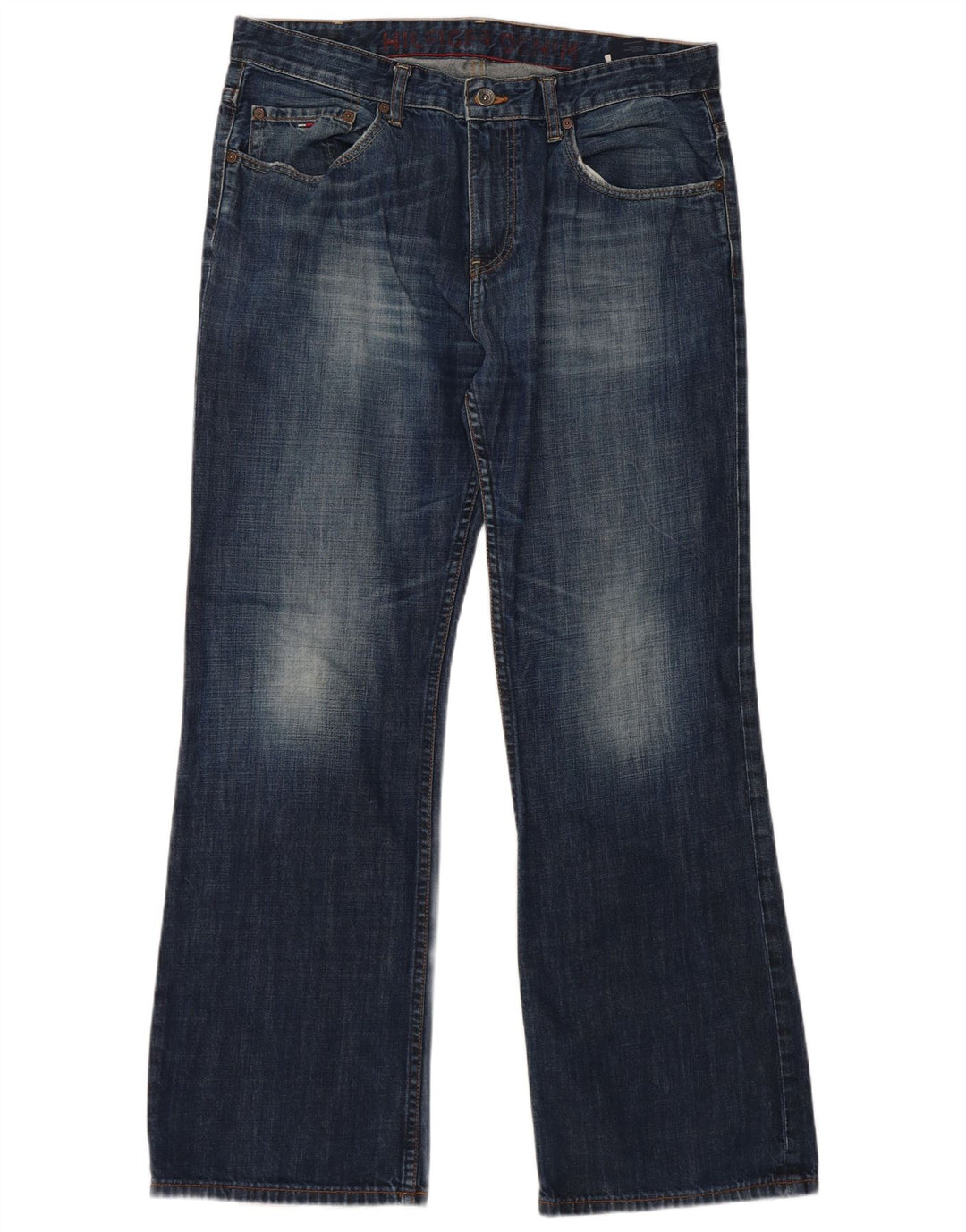 Tommy Hilfiger Herren Bootcut Jeans W36 L32 Marineblau Baumwolle