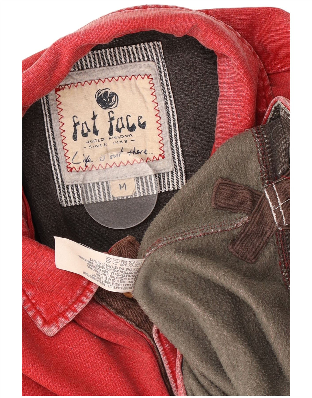 Fat Face Herren-Sweatshirt mit Rollkragen, Mittelrot, Baumwolle