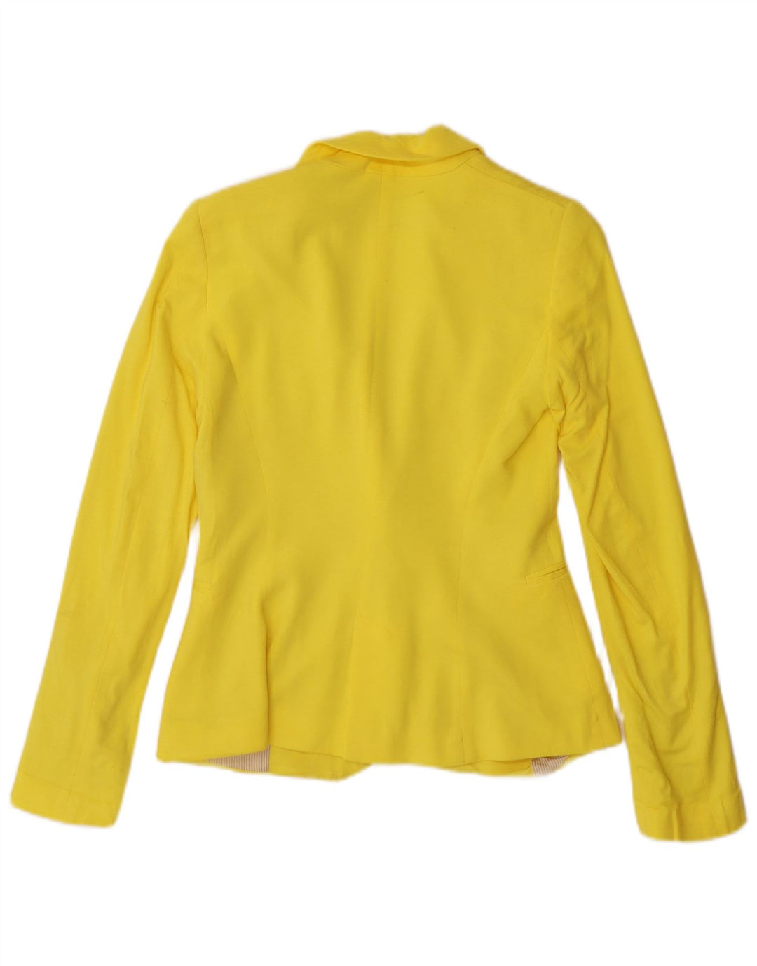 Zara Damen 1-Knopf-Blazerjacke UK 6 XS Gelbe Viskose