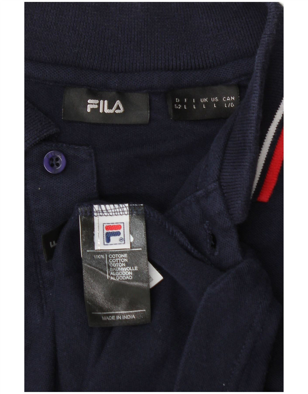 FILA Herren-Poloshirt, große marineblaue Baumwolle