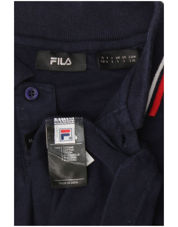 FILA Herren-Poloshirt, große marineblaue Baumwolle