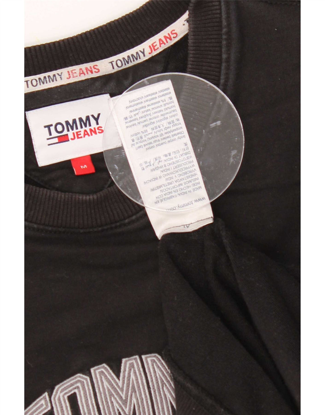 Tommy Hilfiger Herren-Sweatshirt mit Grafik, mittlere schwarze Baumwolle
