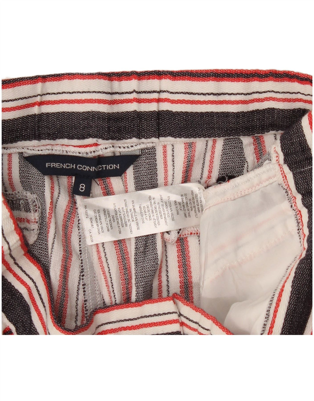 French Connection Damen Chinoshorts UK 8 Small W28 Mehrfarbig gestreift