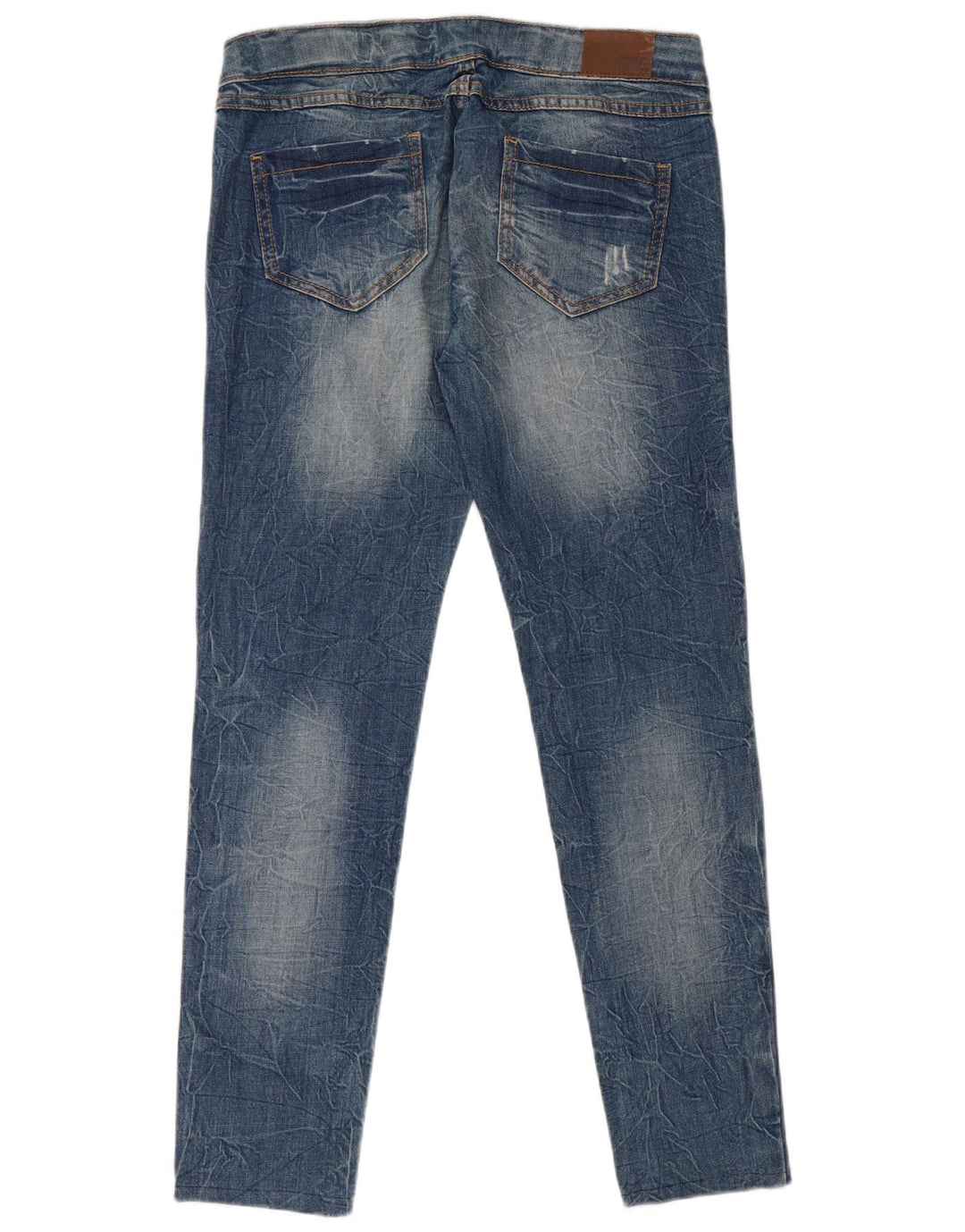 Rifle Damen Distressed Slim Jeans IT 44 Medium W34 L30 Blaue Baumwolle