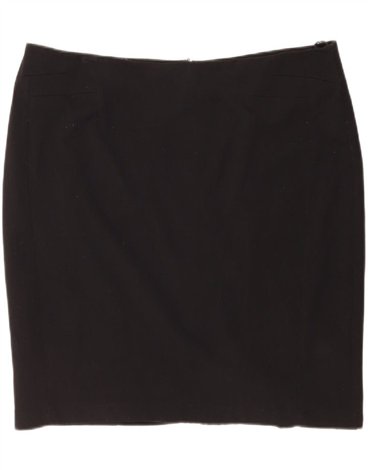 Marks & Spencer Damen Bleistiftrock UK 20 2XL W38 Schwarz Polyester