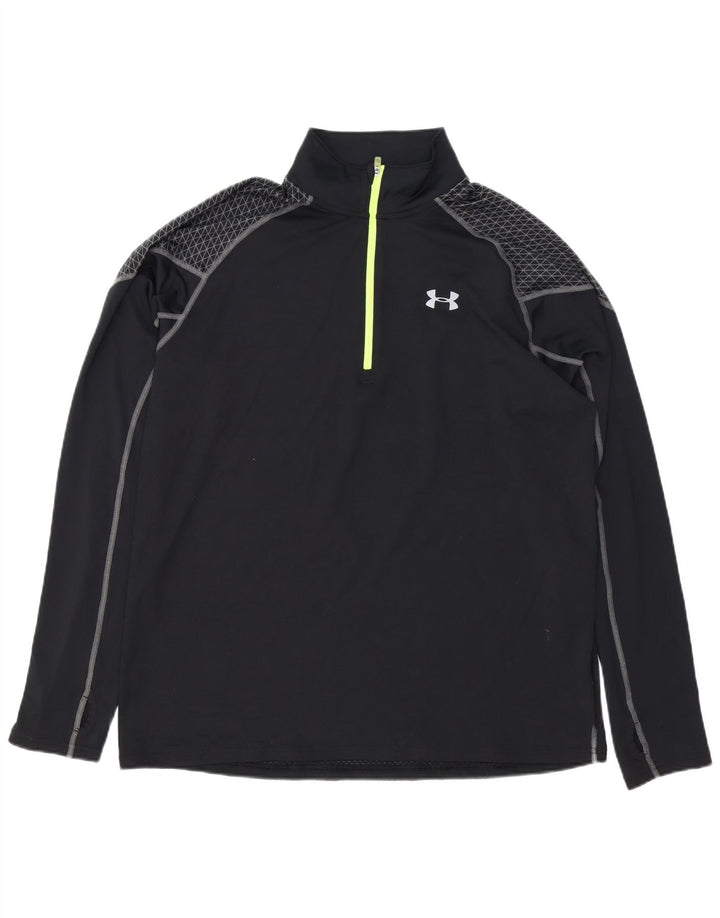 UNDER ARMOUR Herren Cold Gear Pullover-Trainingsanzug mit Reißverschluss, XL, Schwarz