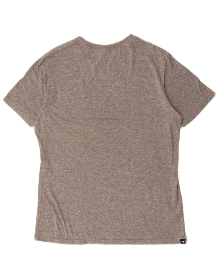 Rip Curl Herren-T-Shirt-Oberteil, klein, grau gefleckte Baumwolle