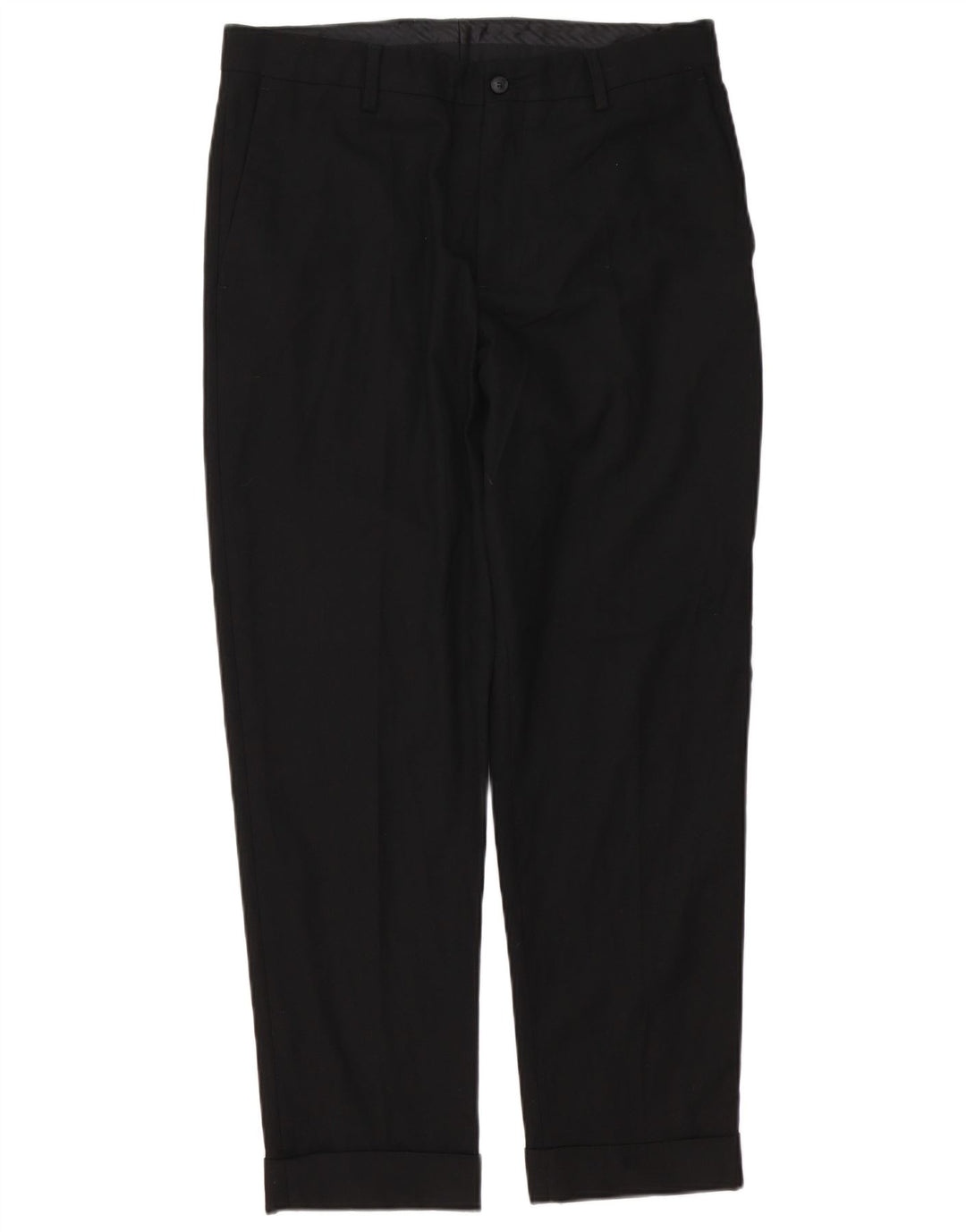 Gerade Chino-Hose für Herren von Zara, EU 42, Größe L, W32, L29, Schwarz, Polyester