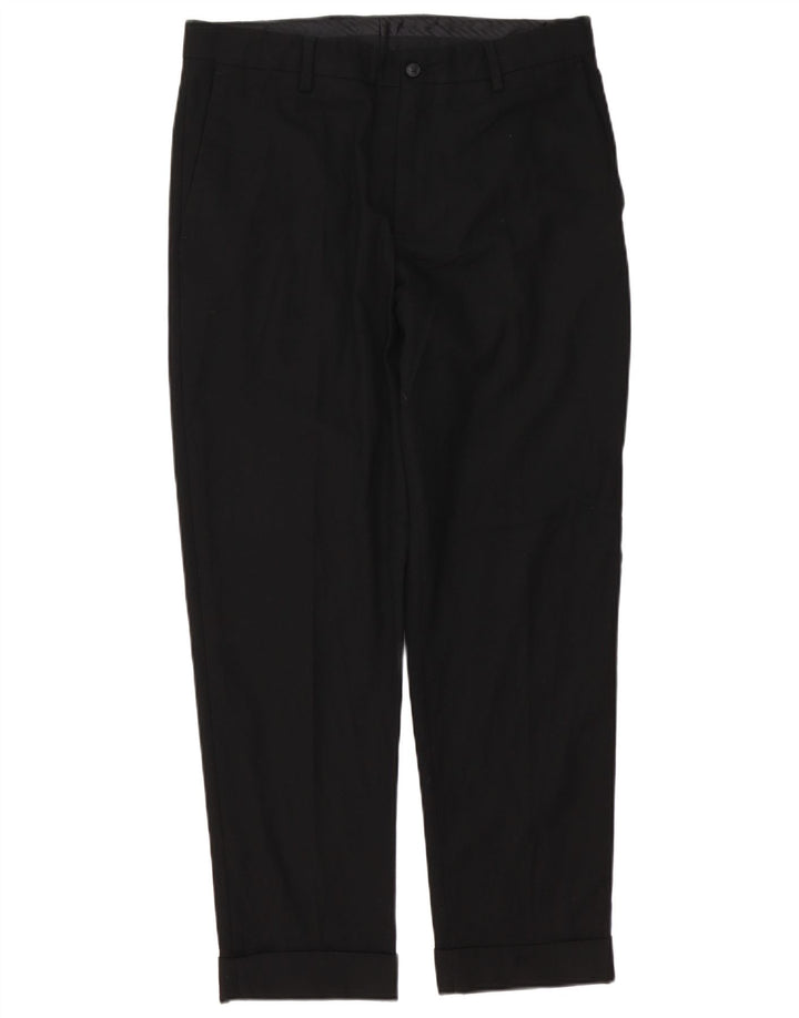 Gerade Chino-Hose für Herren von Zara, EU 42, Größe L, W32, L29, Schwarz, Polyester